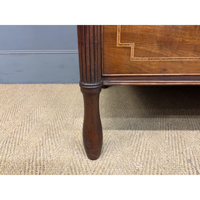 Early 19th Century Georgian Inlaid Mahogany Linen Press, 1824 For Sale - Image 5 of 18