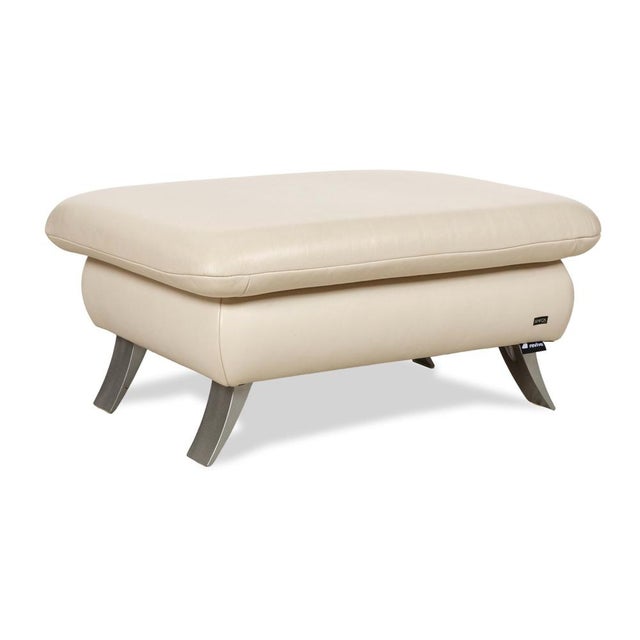 Beige Leather Rossini Ottoman from Koinor For Sale - Image 12 of 12