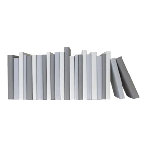 Decorative Books - Granite Oversized Paper Wrapped Books - Grey Books By The Foot