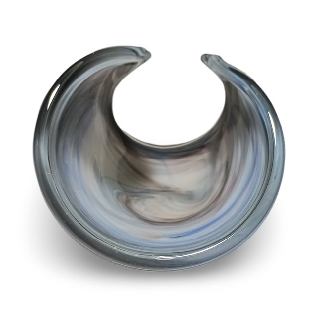Glass Late 20th Century Murano Freeform Vase For Sale - Image 7 of 7