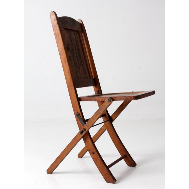 Antique Ioof Odd Fellows Wood Folding Chair For Sale - Image 13 of 17