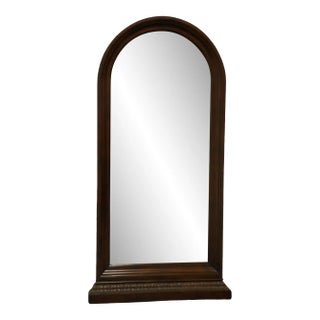 Vintage Solid Cherry Contemporary Italian Inspired 40" Arched Dresser / Wall Mirror 67a1-Dd22 For Sale
