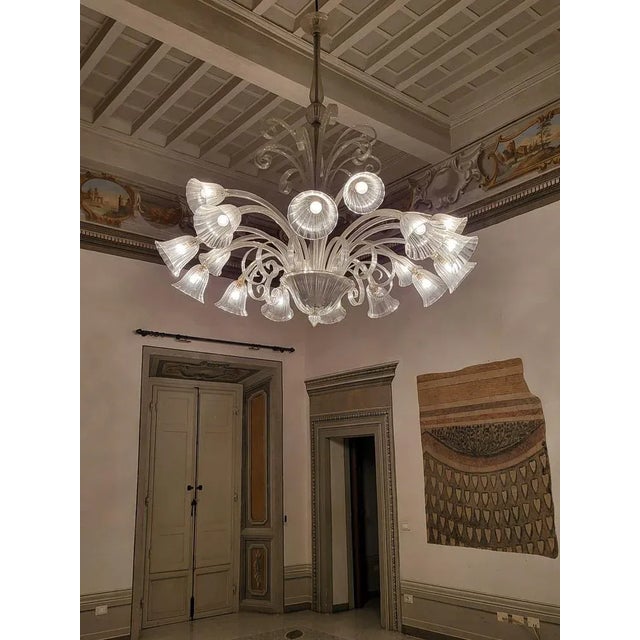 Art Deco Chandelier attributed to Ercole Barovier, 1940s For Sale - Image 3 of 12