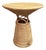 Toffee GM Side Table in Stained Rattan and Glass Top by Popus Editions For Sale