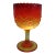 Viking Glass Amberina Yesteryear Star Footed Compote Goblet Cadmium Glow 5877b For Sale