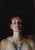 Glow by Karen Offutt | Oil on Panel Portrait of a Woman with Closed Eyes and Necklace For Sale