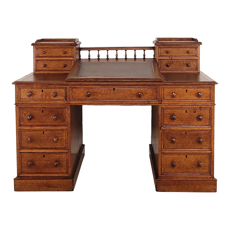 Victorian English Oak Desk