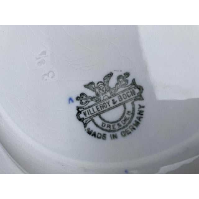 Antique Villroy & Boch Dresden Blue White Bowl Set of 7 For Sale - Image 12 of 12