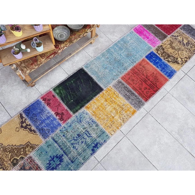 Oushak Vintage Anatolian Runner For Sale - Image 9 of 10