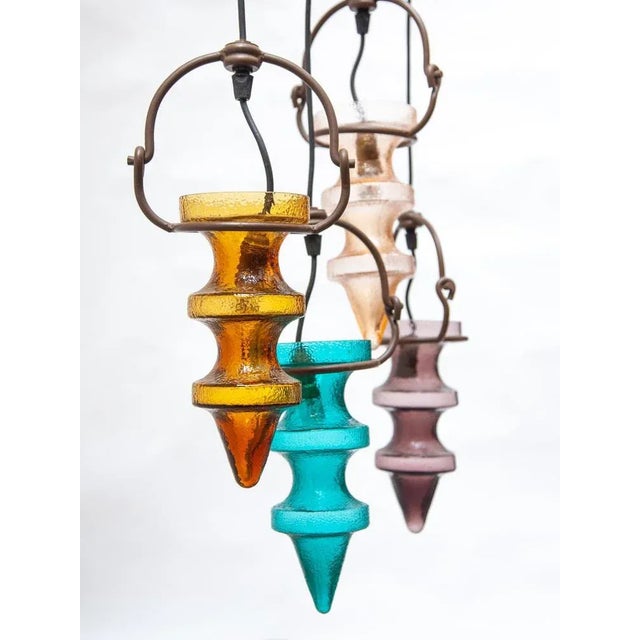 1960s Stalactites Cascade Lamp in Colored Glass attributed to Nanny Still for Raak, 1960s For Sale - Image 5 of 11