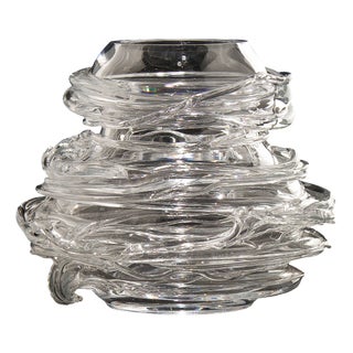 Drop Honey Vase in Crystal Glass, 1990s For Sale