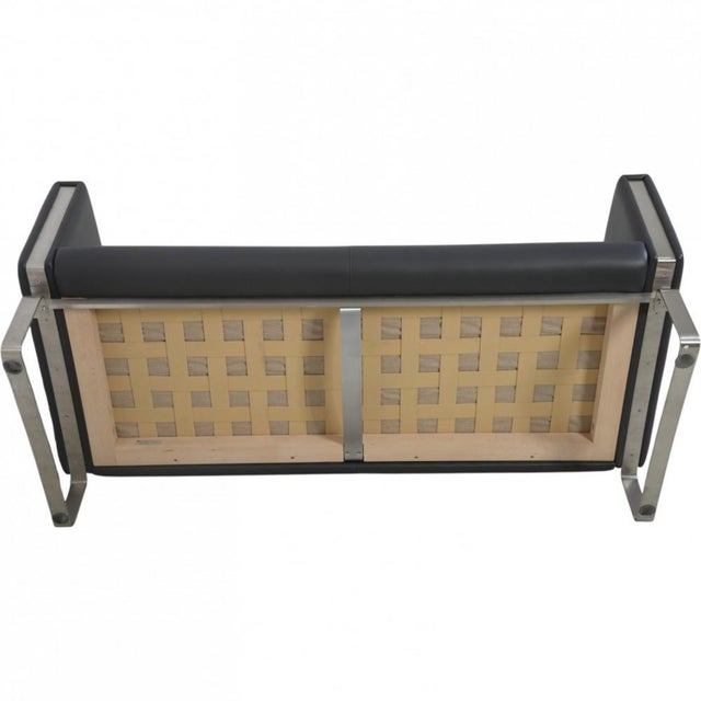 CH103 Two-Seater Sofa in Grey Leather by Hans Wegner, 2000s For Sale - Image 17 of 18