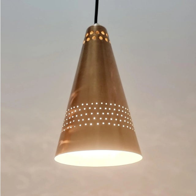 Mid-Century Modern Scandinavian Copper and Teak Pendant by Hans-Agne Jakobsson, 1950s For Sale - Image 6 of 12