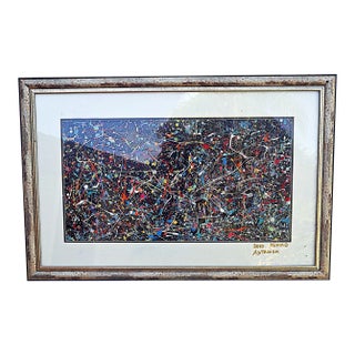Original Abstract Expressionist Acrylic Painting on Canvas by Mimmo Amelio For Sale