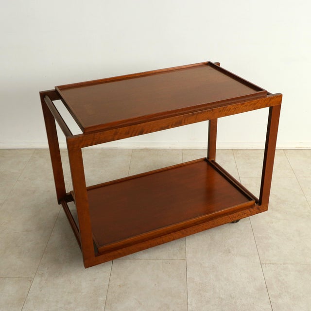 Wood Model 762 Bar Cart by Alberto Salvati and Ambrogio Tresoldi for Cassina, 1960s For Sale - Image 7 of 7