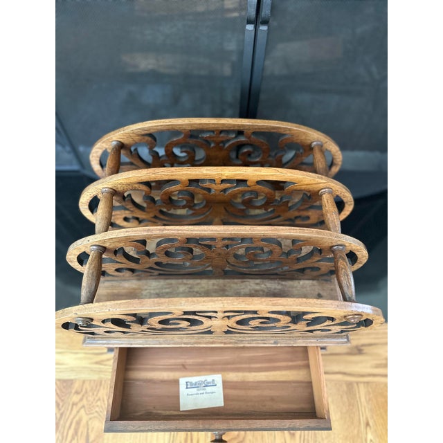 Victorian Late 19th Century English Magazine Rack For Sale - Image 3 of 9
