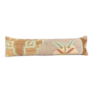 Turkish Hemp Pillow Cushion Natural Beige Brown Cushion Cover 12"x46" For Sale