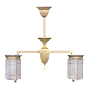 1910s Rare Gas Mission Chandelier