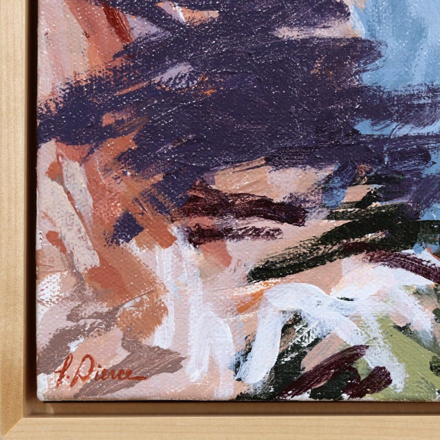 Textile Behind Split Rock - Original Contemporary Desert Landscape Painting on Canvas by Taylor Pierce For Sale - Image 7 of 9