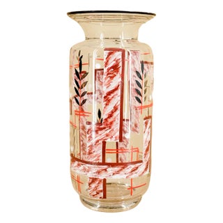 Art Deco Glass Vase, 1920s For Sale