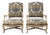 Early French Louis XV Style Bergere Chairs Shell Apron Cerused Finish - Pair For Sale
