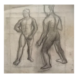 Frank Wallace Male Nude Drawing