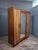Wood Art Deco Style Three-Door Mirrored Wardrobe in Fruitwood Veneer, 1930s For Sale - Image 7 of 10