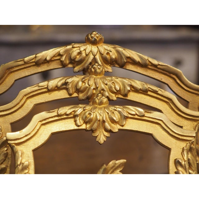 A Small French Louis XV Style Carved Marble and Gilt Bronze Letter Carrier, 20th C. For Sale - Image 9 of 18