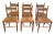 French Chairs in Teak and Straw Woven Seats, 1965, Set of 6 For Sale