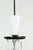 Italian White & Black Murano 5 Arm Chandelier Fixture For Sale - Image 3 of 10