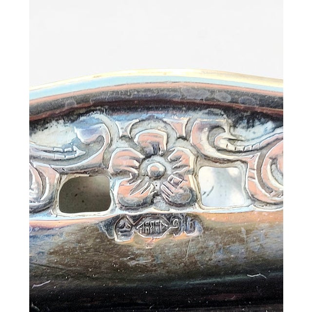 Mid-Century Dutch 835 Silver-Mounted Mahogany Serving Tray by Hooijkaas Schoonhoven, 1950s For Sale - Image 4 of 11