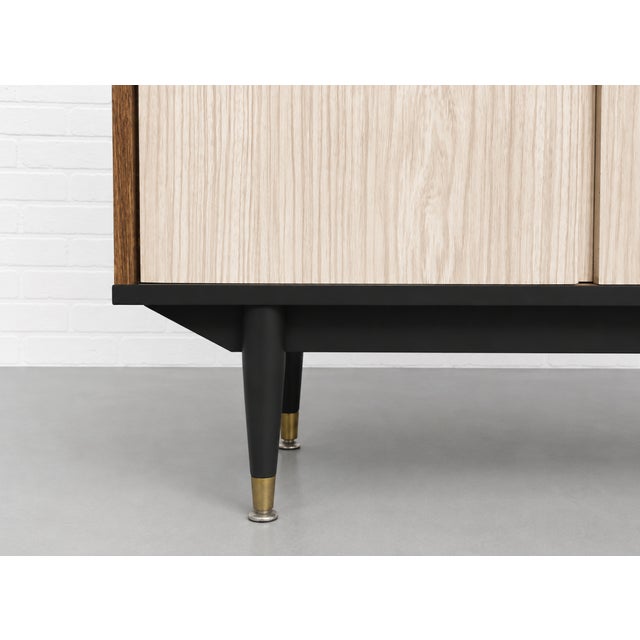 Mid Century Modern Display Cabinet | Walnut & Melamine Bookcase by Berry Furniture, Made in England, C. 1960’s For Sale In New York - Image 6 of 15