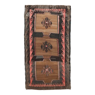 Mid 20th Century Vintage Decorative Large Kilim Rug For Sale