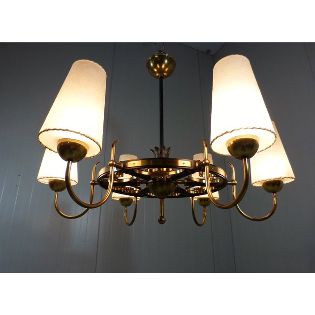 1950s Large Brass Chandelier, Finland, 1950s For Sale - Image 5 of 18