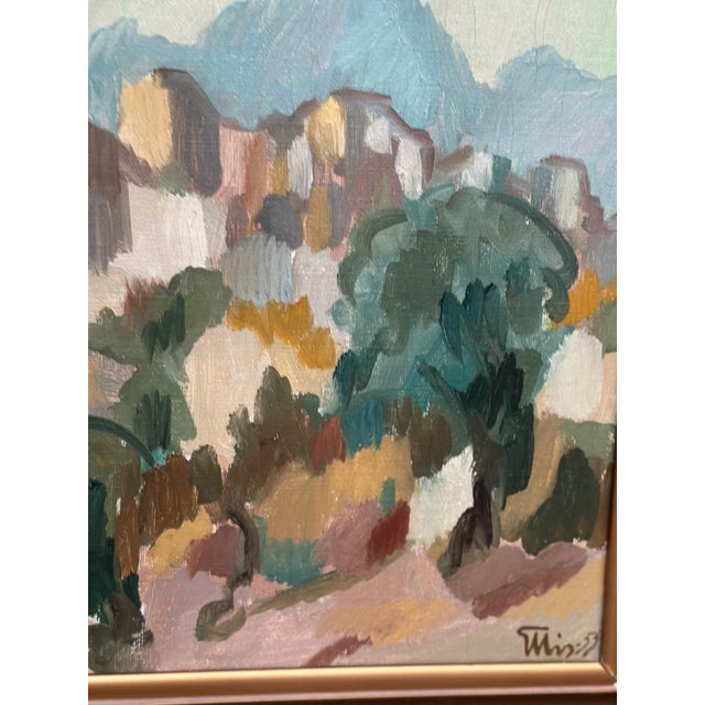Bengt Ellis, Southern City, 1955, Oil on Canvas, Framed For Sale - Image 7 of 18