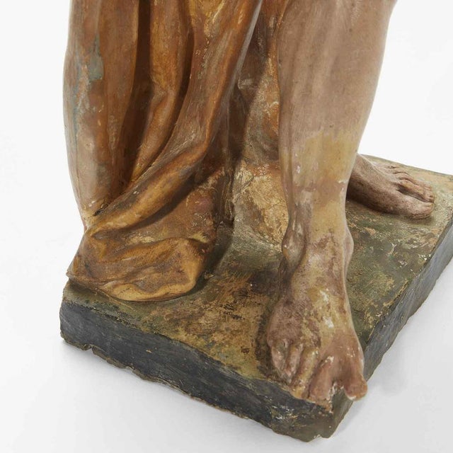 St. Joseph with Child, 1800s, Terracotta For Sale - Image 4 of 12