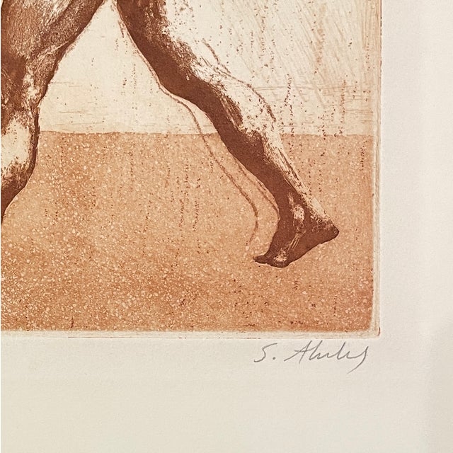 Figurative 1965 Sigmund Abeles Striding Man Etching For Sale - Image 3 of 4