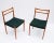 Dark Green Lübke Lubke Germany Mid Century Cherry Dining Side Chairs Original Fabric - a Pair For Sale - Image 8 of 13