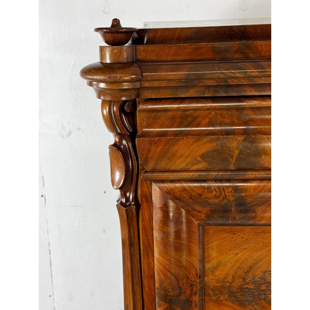 Biedermeier Oak and Mahogany Secretaire, 1860s For Sale - Image 6 of 18