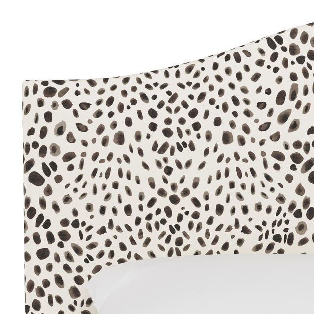 Not Yet Made - Made To Order Kenmore Headboard in Cream Gray Washed Cheetah, Full For Sale - Image 5 of 6