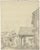An original early 19th-century watercolour painting, John Monro, Water Well with Hanging Laundry.A fine drawing in...