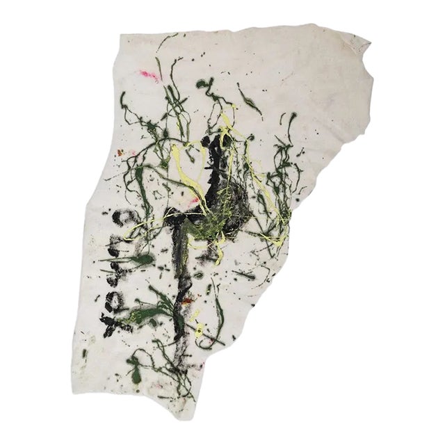 Purvis Young Signed Painting on Cloth For Sale