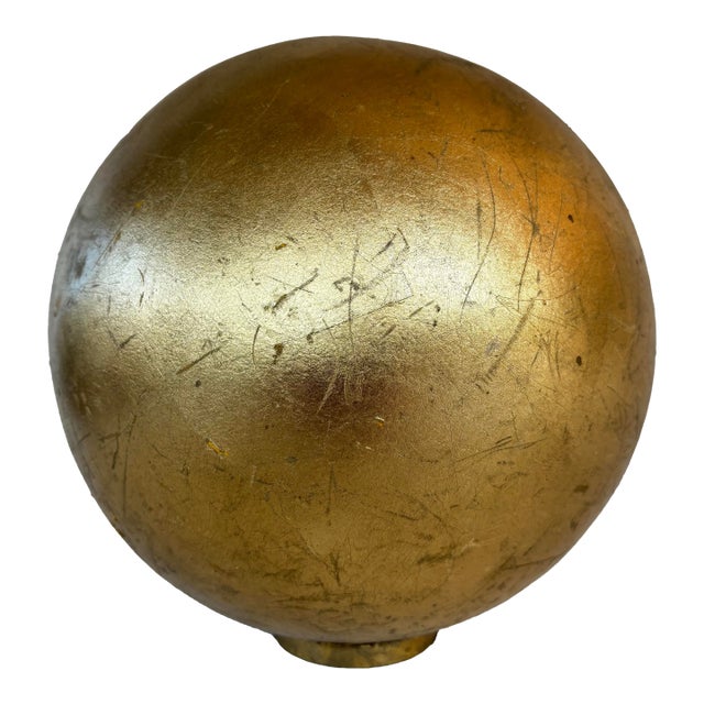 Mid 20th Century Gold Leaf Sphere in the Style of Mathias Goeritz For Sale