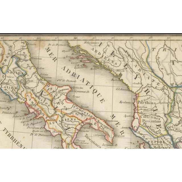Beige Antique Map of Ancient Greece & Greek Colonies from Tardieu, 1825 For Sale - Image 8 of 9
