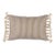 Schumacher Mathis Ticking Stripe Lumbar Pillow In Flax For Sale