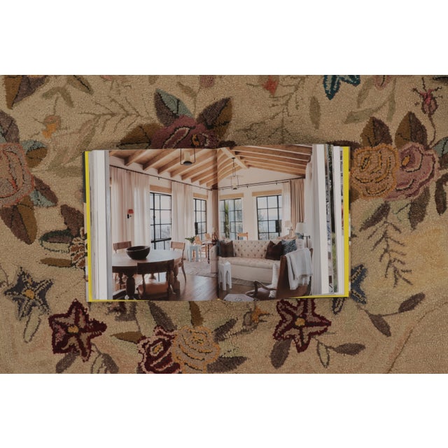 Antique Hooked Rug in Beige With Ornate Floral Bouquet in Multicolor - Rug & Kilim For Sale - Image 9 of 10