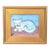 Folk Art White Kitten Cat Portrait Painting Including the Antiqued Gold Wood Frame For Sale