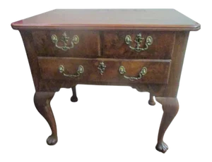 18th C English Chippendale Walnut Three-Drawer Lowboy