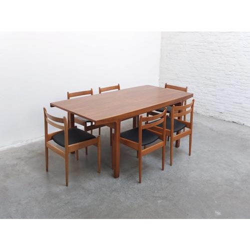Walnut Abstracta Dining Set by Jos De Mey for Van Den Berghe-Pauvers, 1960s, Set of 9 For Sale - Image 17 of 17