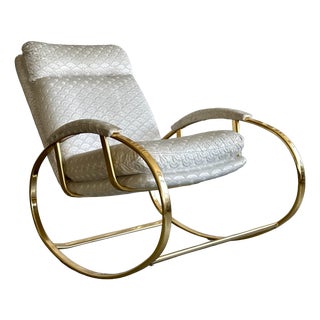 Mid-Century Modern Rocking Chair by Guido Faleschini, Italy, 1970s For Sale